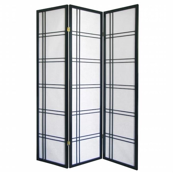 Ore International Ore International R542BK Girard 3-Panel Room Divider - Black R542BK - main